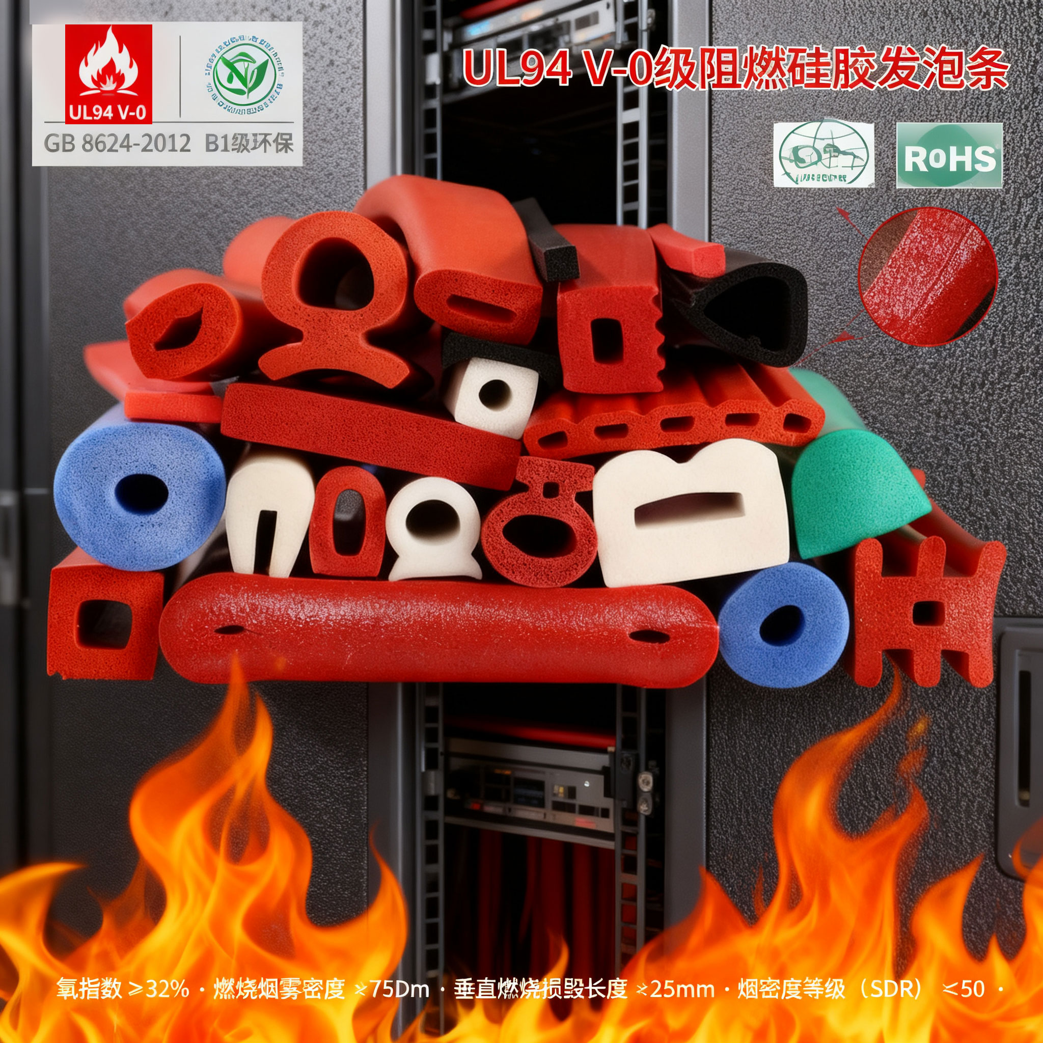 阻燃硅膠發泡條